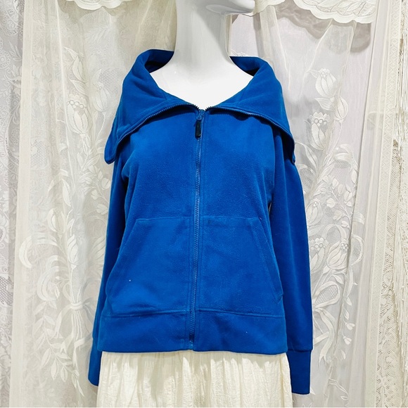 Calvin Klein Royal Blue Women's Fleece Jacket - Picture 1 of 9